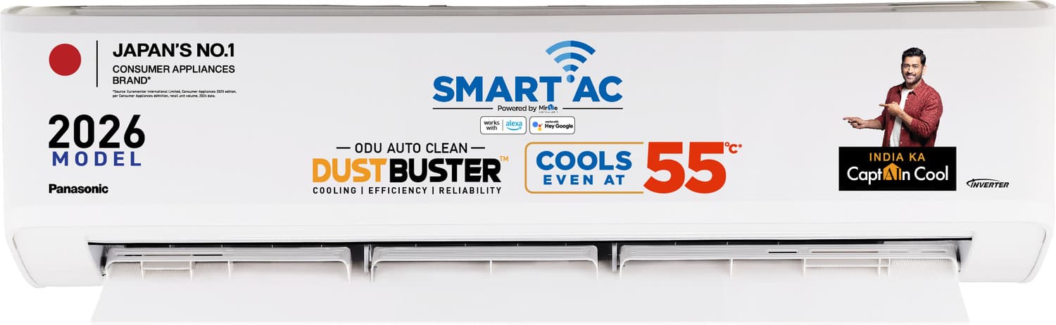 2026 Model 1.5 Ton 4 Star Split Inverter with Wi-fi Smart, DustBuster Tech, Matter Enabled, AI, Higher Airflow, 4-Way Swing, Cools at 55 Deg. C, Coppe...