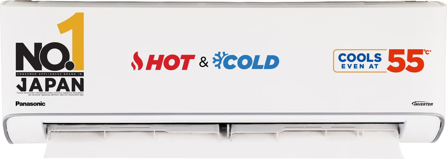 Panasonic 2025 Model 1.5 Ton 3 Star Hot and Cold Split Inverter AC - White
