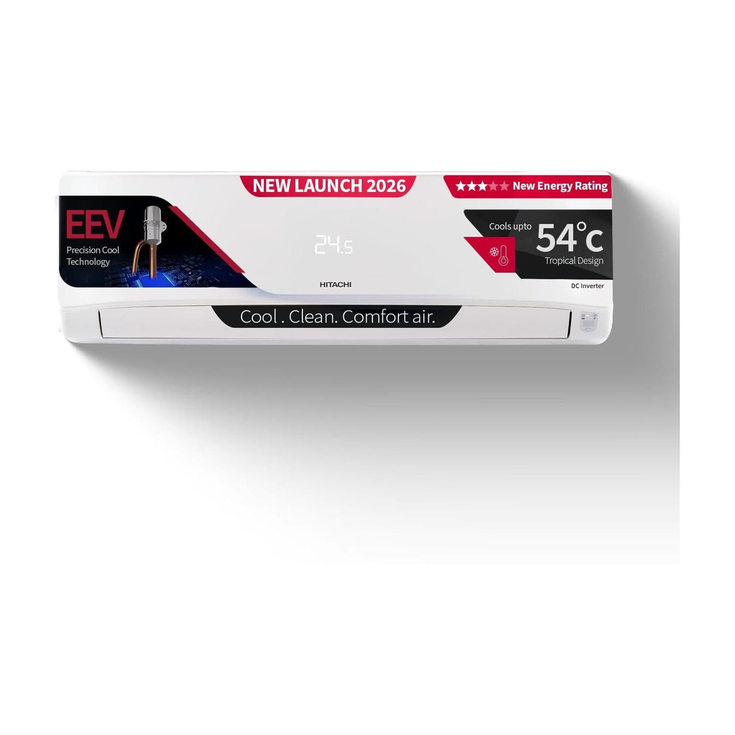 2026 Model 2 Ton 3 Star Split Inverter AC (RAS.E322PCDIB, White)