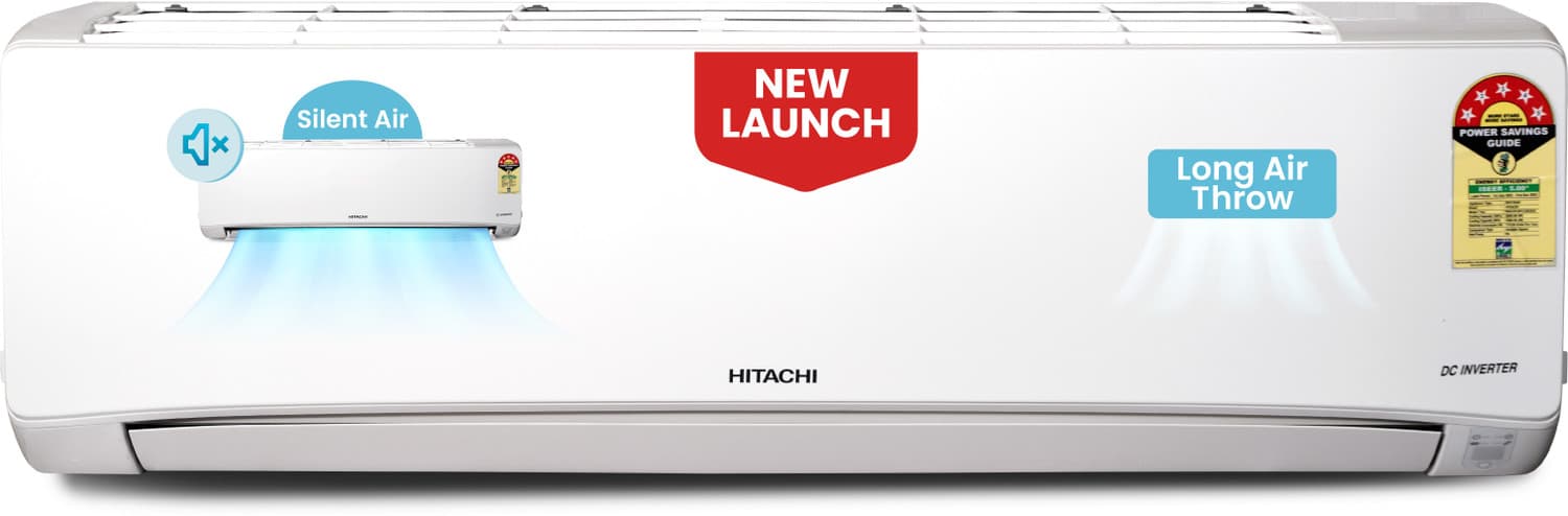 Hitachi 2025 Model 1.5 Ton 5 Star Split Inverter AC