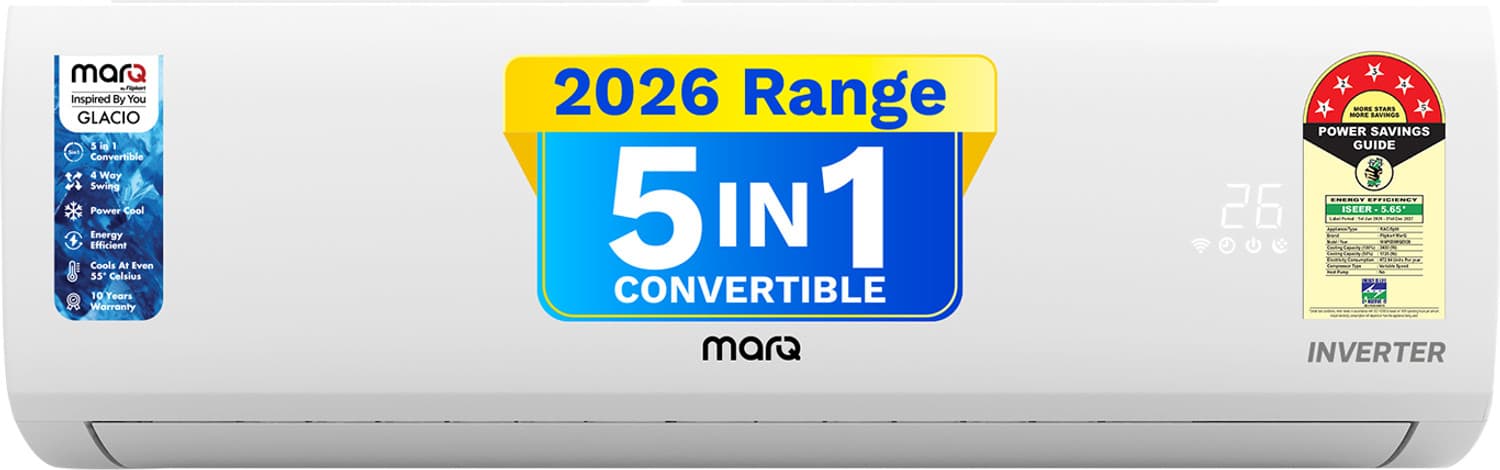 2026 Model 1 Ton 5 Star Split Inverter 5-in-1 Convertible with Turbo Cool Technology AC (105IPG26WQ, White)