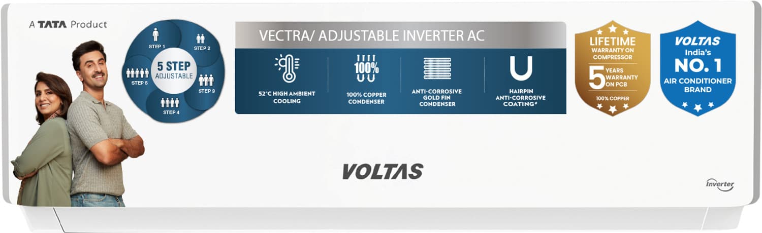 2026 Model 2 Ton 5 Star Split Inverter AC (245INV VECTRA PLUSH(4504069), White)