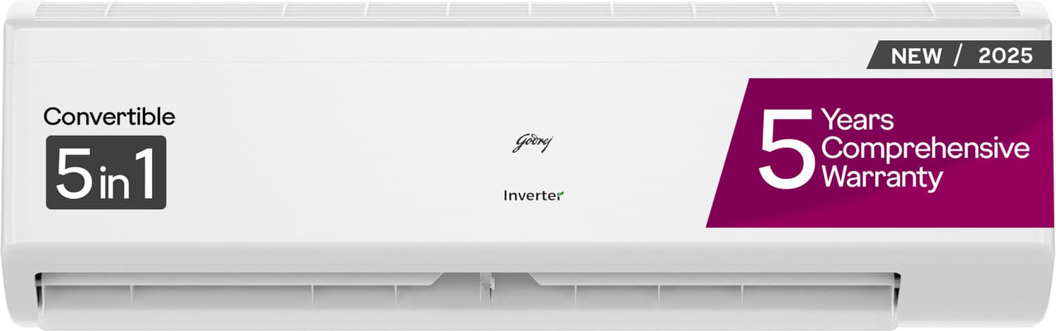 2025 Model 1.5 Ton 5 Star Split Inverter AI Powered, 5-In-1 Convertible, Heavy Duty Cooling At Extreme Temperature AC (AC 1.5T SIC 18ITC5 WYD, White)