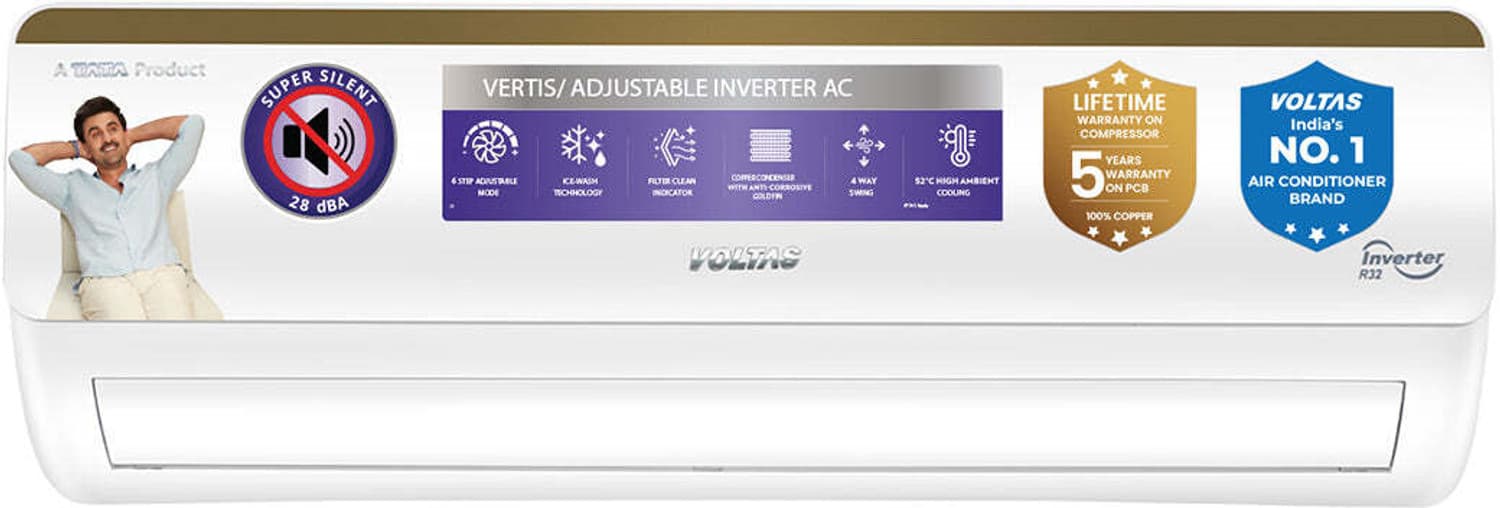 2025 Model 1.5 Ton 5 Star Split Inverter AC (4504066, White)
