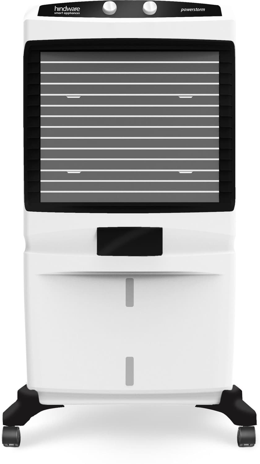 117 L Desert Air Cooler Anti-Bacterial Protection, Inverter Compatible (Black & White, Powerstorm)