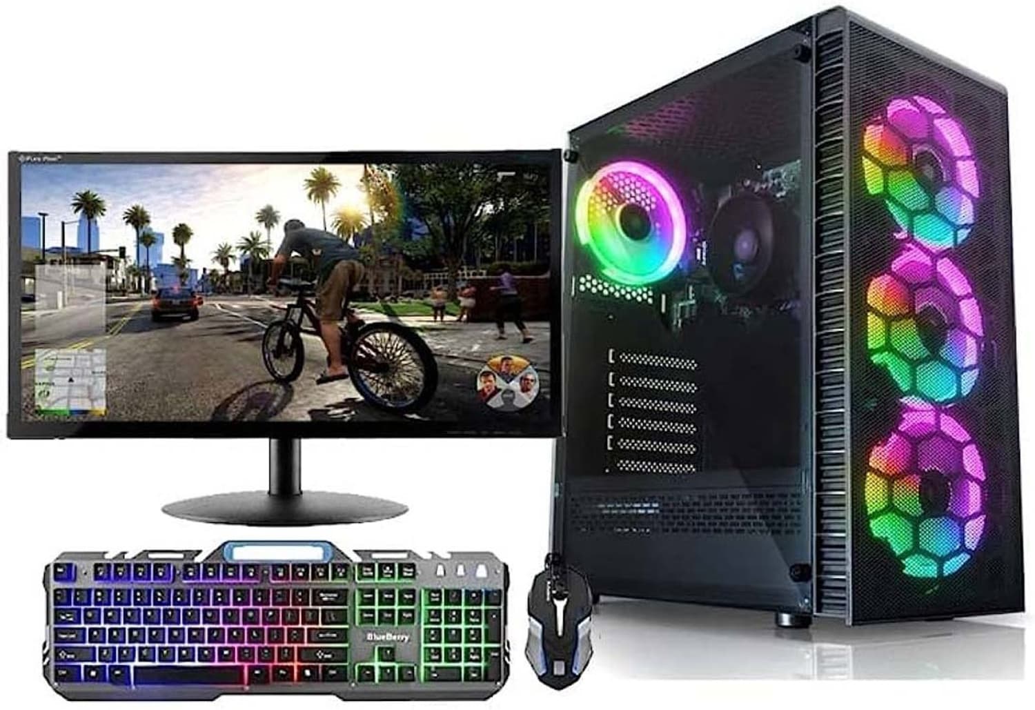 ASSEMBELED all in one i7 gaming Core i7 (16 GB DDR4/2 TB/Windows 11 Home/4 GB/22 Inch Screen/GMPC core i7) (Black, Red, Green)
