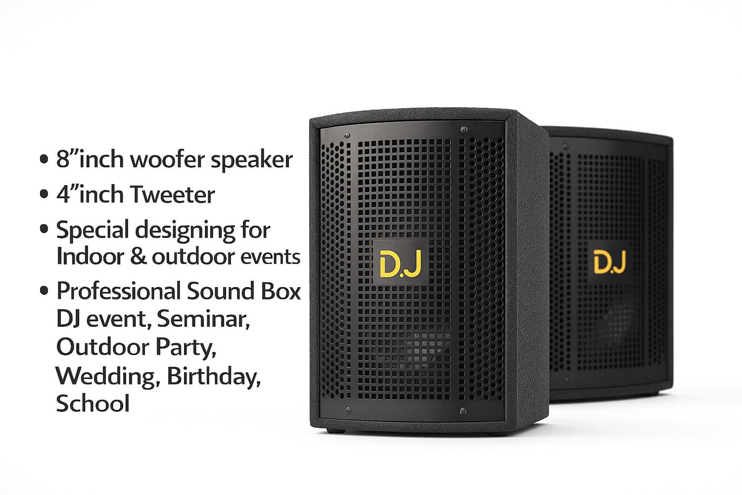 ots world Pro-Sound Box for Home & Outdoor Pack of 2pcs 9000 W Party Speaker (Black, 2.0 Channel)