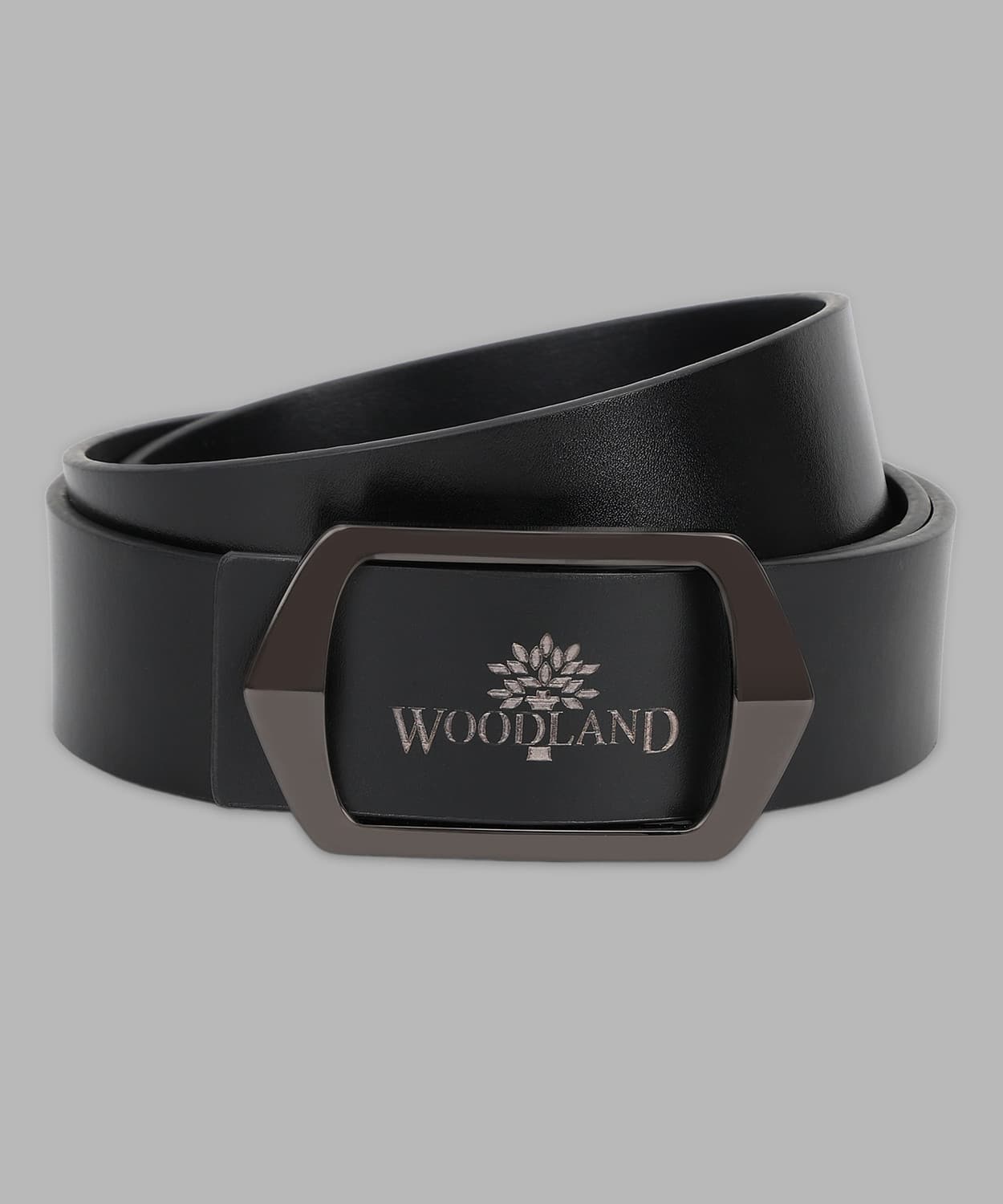 WOODLAND Men Casual Black Genuine Leather Belt