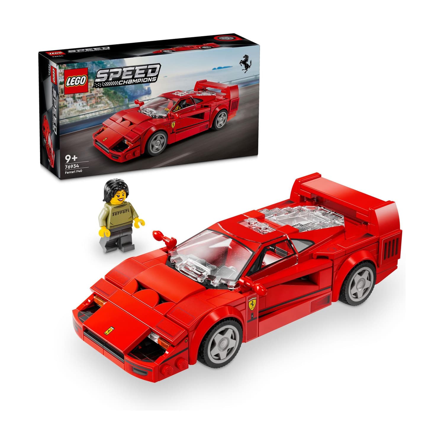 LEGO Speed Champions Ferrari F40 Supercar Vehicle Toy 76934 (318 Pieces)