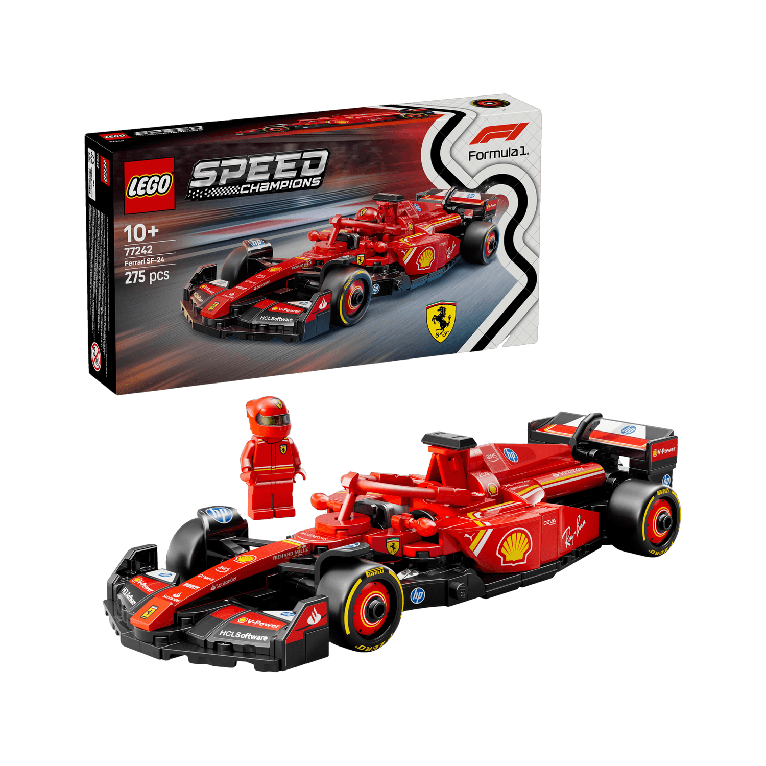 LEGO Speed Champions Ferrari SF-24 F1 Race Car Driver Set 77242 building blocks toys