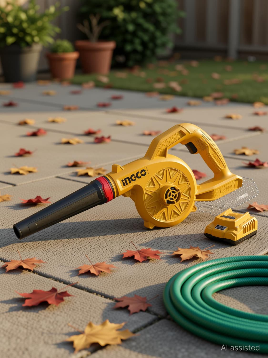 INGCO 20V Lithium-ion Blower 18000rpm, 2.7m/min, with 2.0Ah Battery and Charger, Air Blower