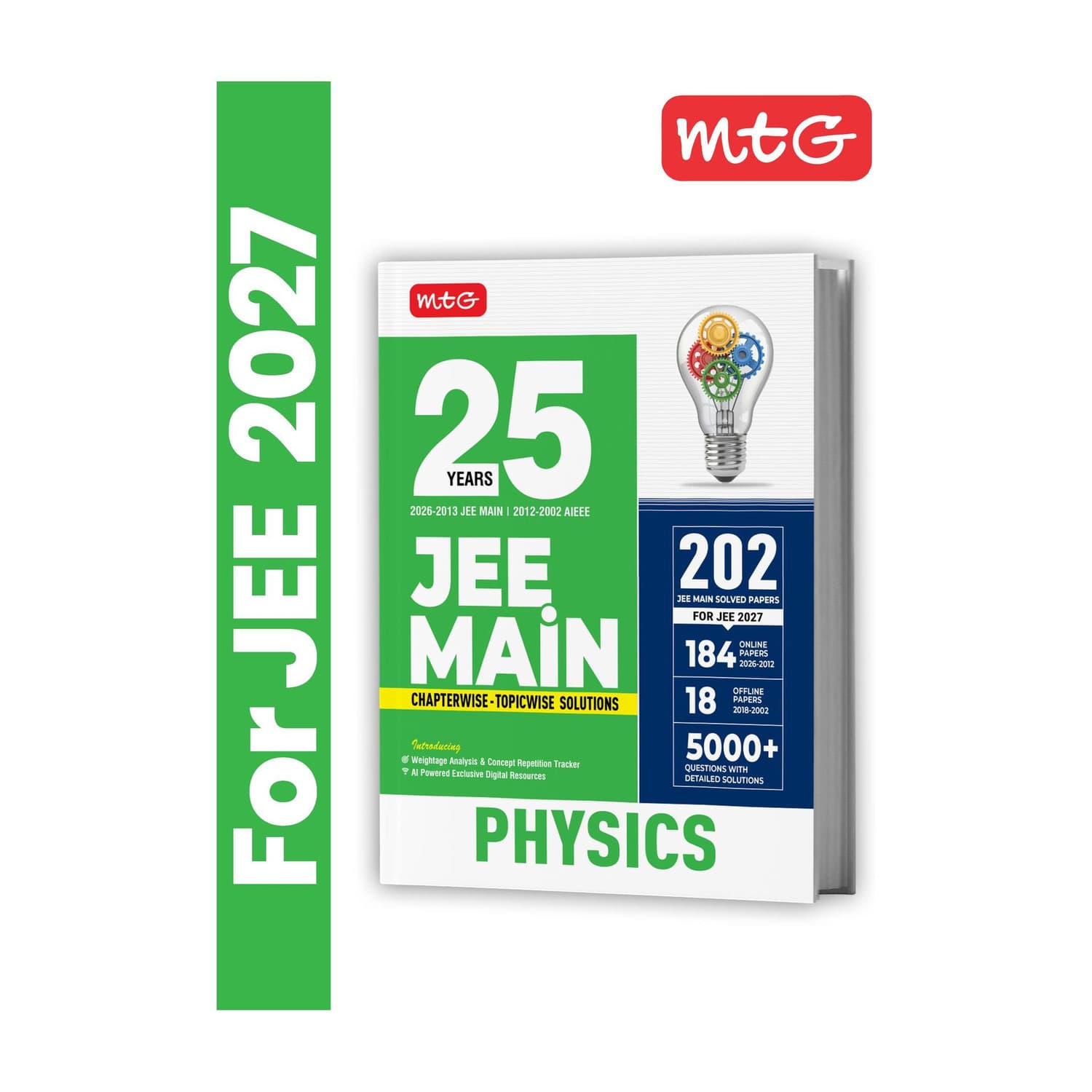 MTG 25 Years (2026-2002) JEE MAIN PYQ Book | 202 Chapter-wise & Topic-wise Previous Years Solved Papers Physics For 2027 Exam (English, Paperback, unk...