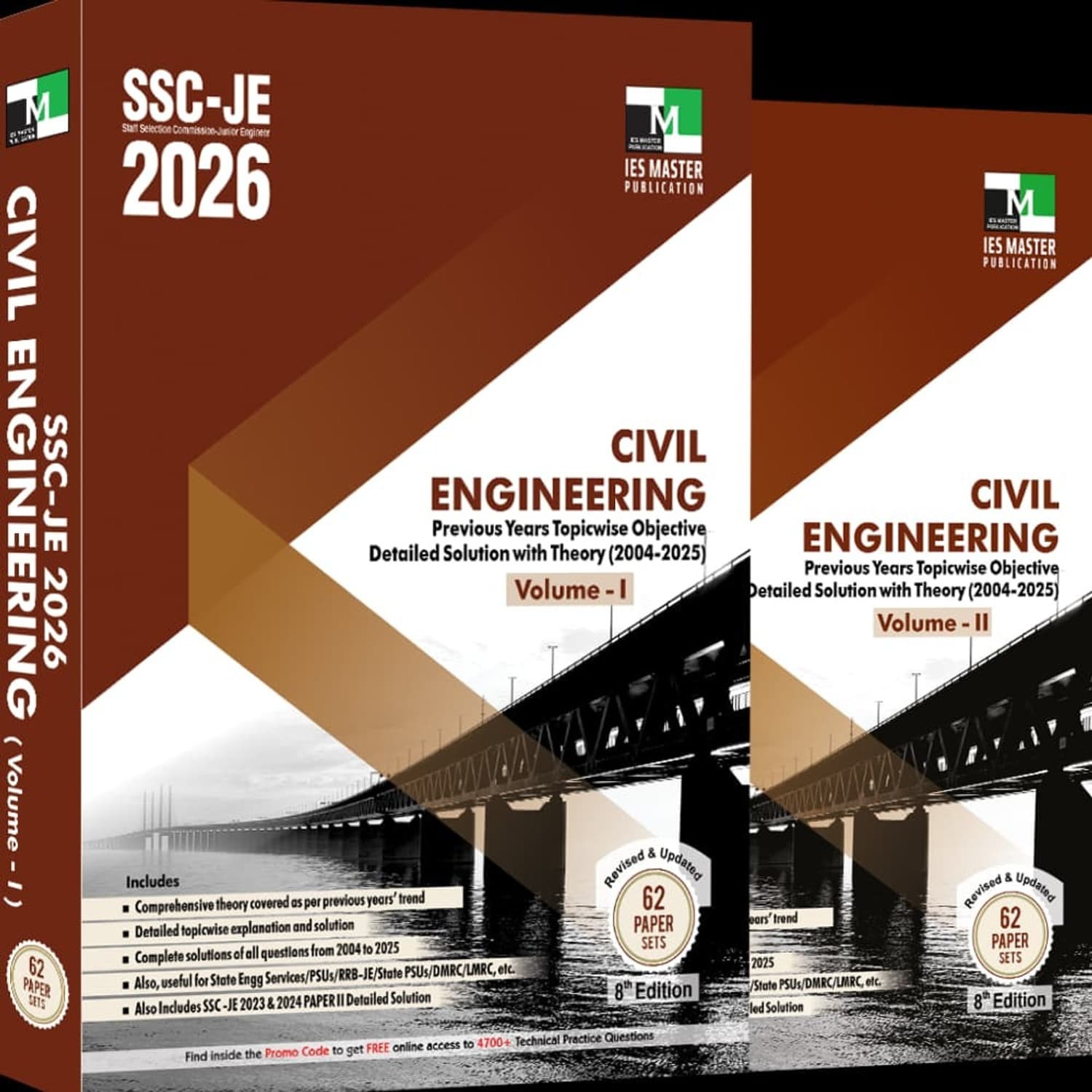 ssc jee civil objective combo set of 2 books pyq 2026 exam (Paperback, ES MASTER TEAM)
