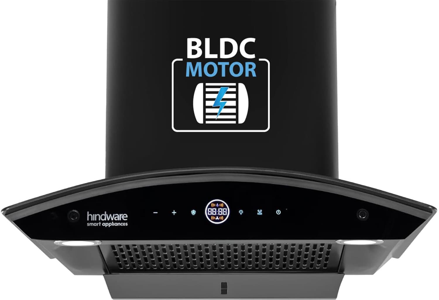 Hindware Smart Appliances Ripple Plus BLDC Autoclean 60 IN Auto Clean | Curved Glass | Filterless | Touch Control | Energy Efficient LED Light | Power...