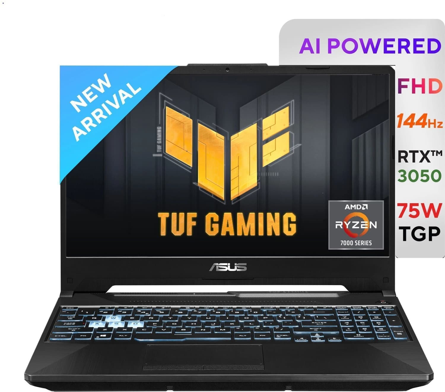 ASUS TUF AMD Ryzen 7 Octa Core 7435HS - (16 GB/512 GB SSD/Windows 11 Home/4 GB Graphics/NVIDIA GeForce RTX 3050) FA566NCR-HN075W Gaming Laptop