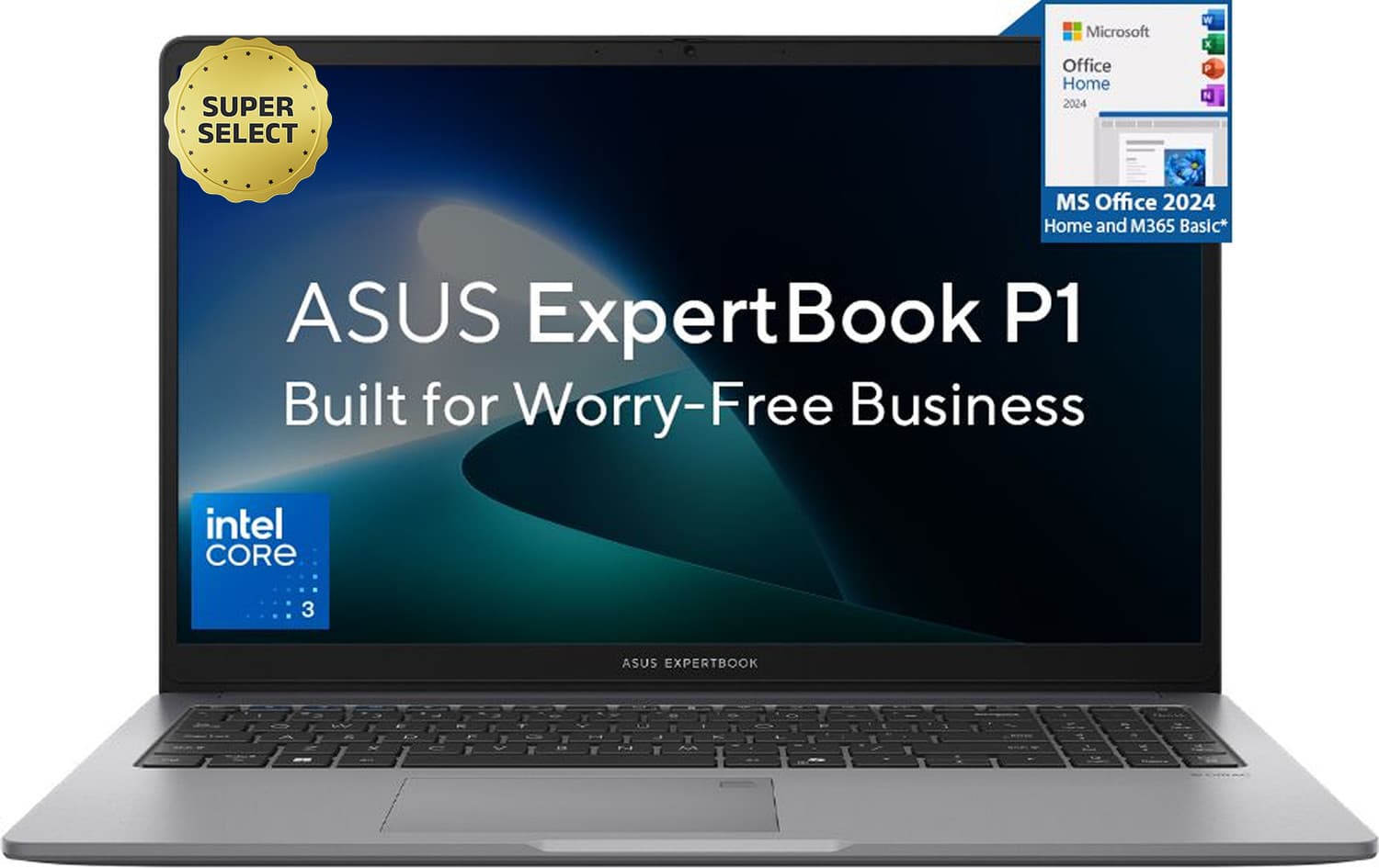 ASUS ExpertBook P1 (i3 14th Gen) with 1 Yr ADP Intel Core 3 100U - (16 GB/512 GB SSD/Windows 11 Home) P1503CVA-S72563WS Laptop (15.6 Inch, Misty Grey,...