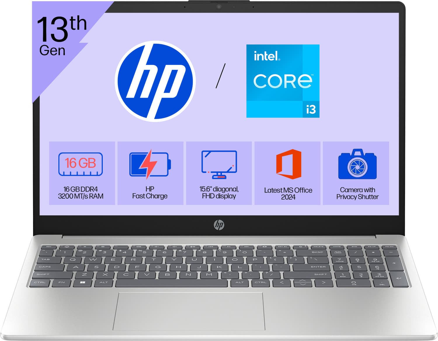 HP Intel Core i3 13th Gen 1315U - (16 GB/512 GB SSD/Windows 11 Home) 15-fd0574TU Thin and Light Laptop