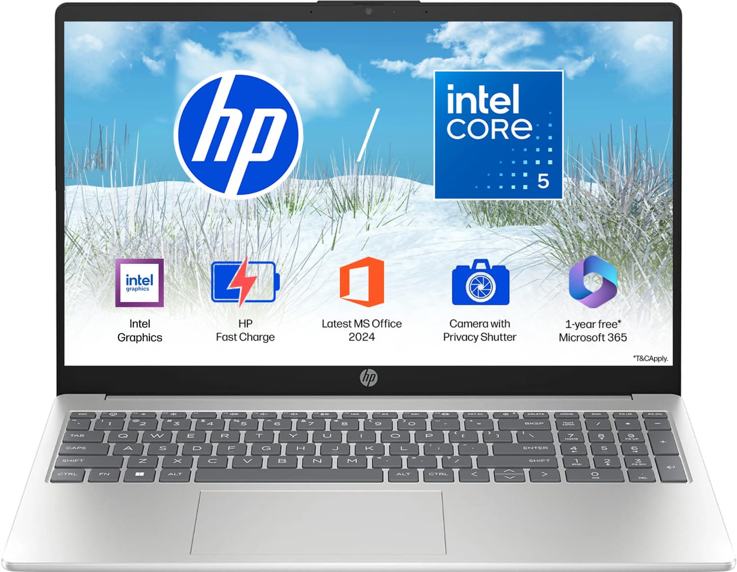 HP (i5 14th Gen) Intel Core 5 120U - (16 GB/512 GB SSD/Windows 11 Home) 15-fd0640TU Thin and Light Laptop