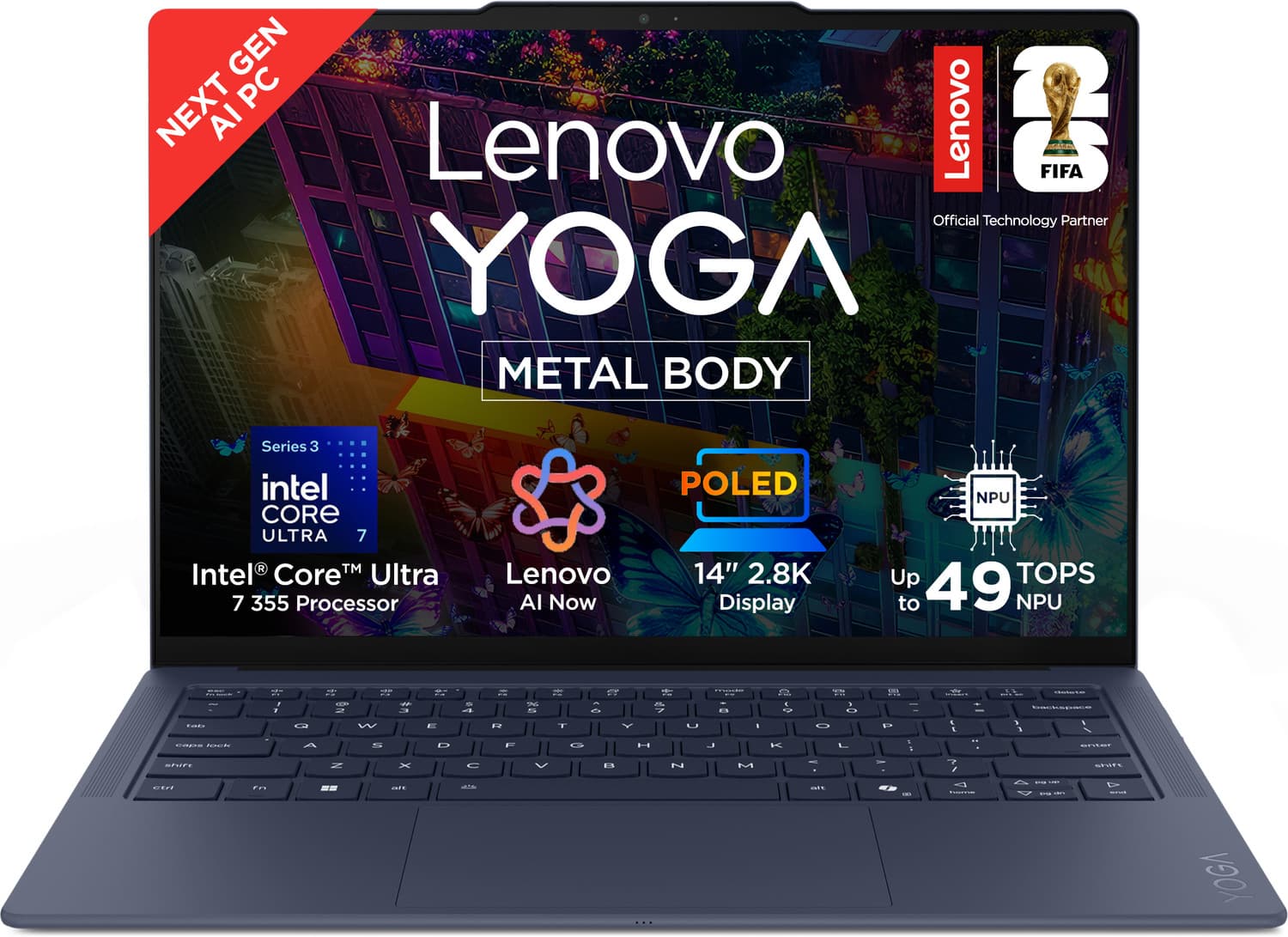 Lenovo Yoga Slim 7 Ultra (Gen 11) Aura FIFA World Cup 26 Edition Next-Gen AI PC Intel Core Ultra 7 355 - (32 GB/1 TB SSD/Windows 11 Home) Yoga Slim 7 ...