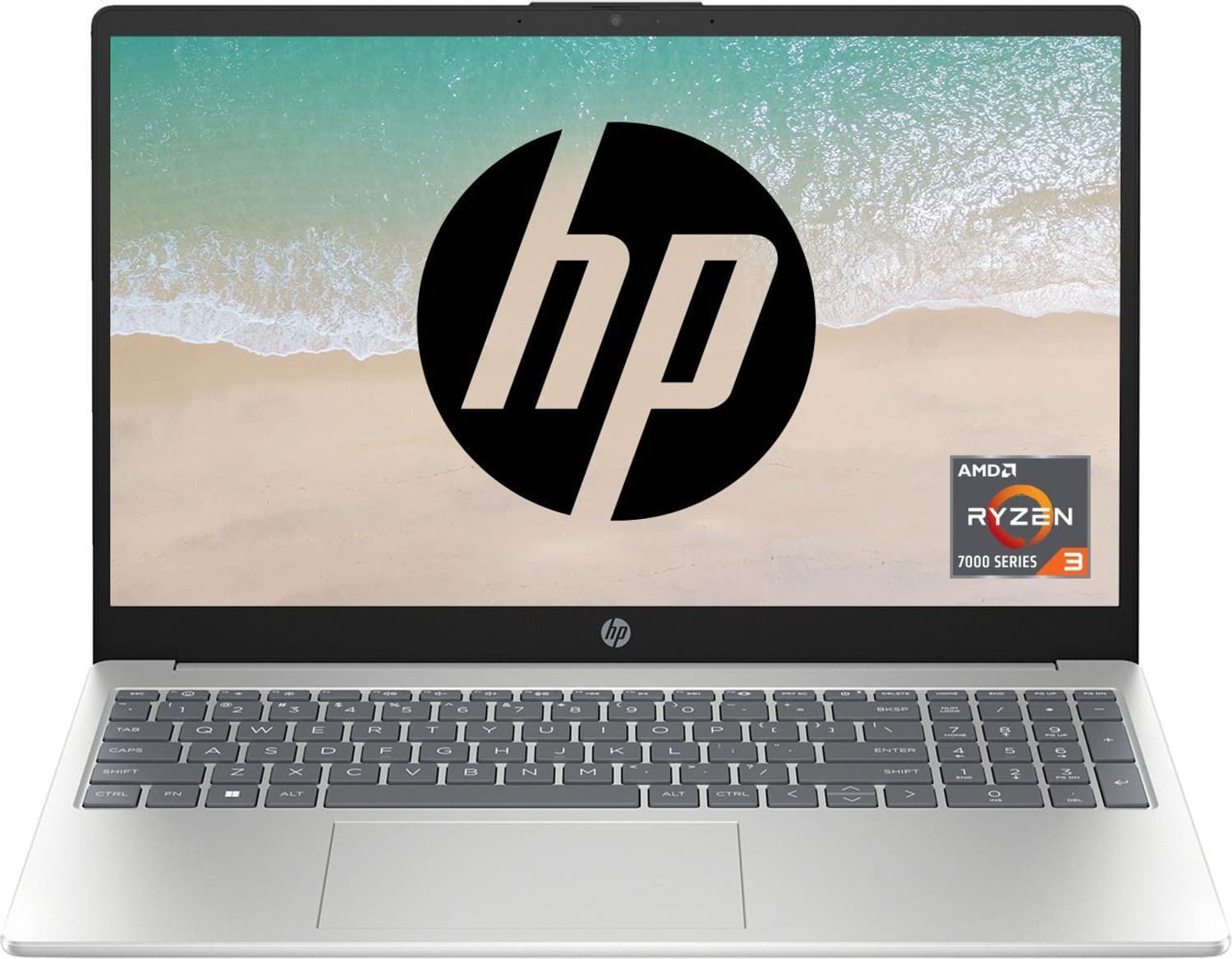 HP 15 with MSO'2024 AMD Ryzen 3 Quad Core 7320U - (8 GB/512 GB SSD/Windows 11 Home) 15-fc0025AU | 15-fc0500AU Thin and Light Laptop (15.6 inch, Natura...