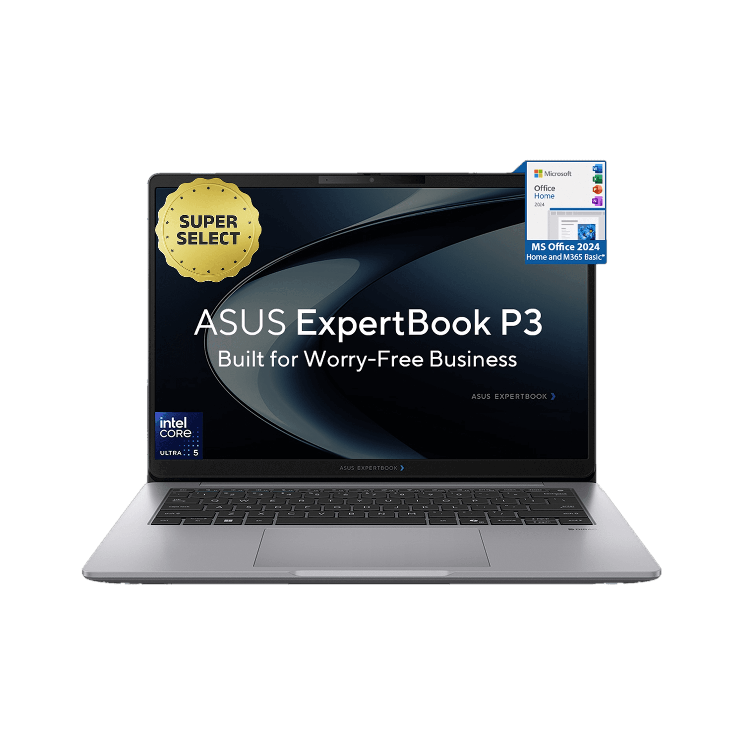 ASUS ExpertBook P3 Intel Core Ultra 5 225H - (16 GB/512 GB SSD/Windows 11 Home) P3606CCAP-MB1005WS Laptop (16 inch, Misty Grey, 1.91 kg, With MS Offic...