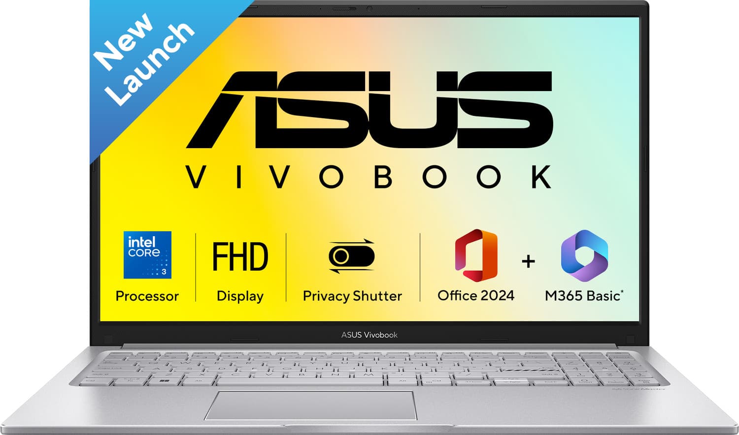ASUS Vivobook 15 (2026) Intel Core 3 100U - (8 GB/512 GB SSD/Windows 11 Home) X1504VAP-IN005WS Thin and Light Laptop