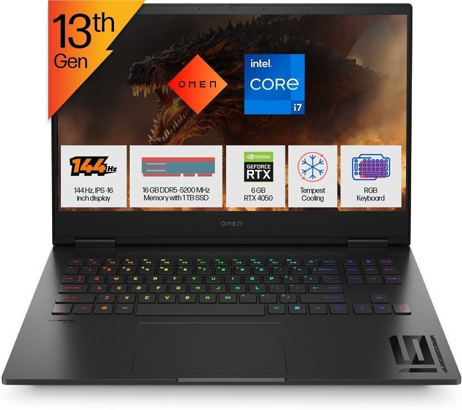 HP Omen Intel Core i7 13th Gen 13620H - (16 GB/1 TB SSD/Windows 11 Home/6 GB Graphics/NVIDIA GeForce RTX 4050) 16-wd0011tx Gaming Laptop