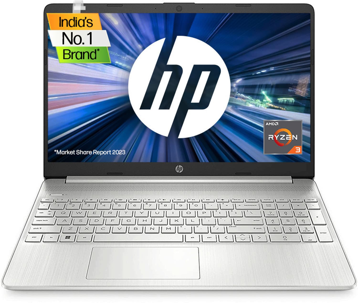 HP Ryzen 3 Dual Core 3250U - (8 GB/512 GB SSD/Windows 11 Home) 15s- eq1580AU Thin and Light Laptop