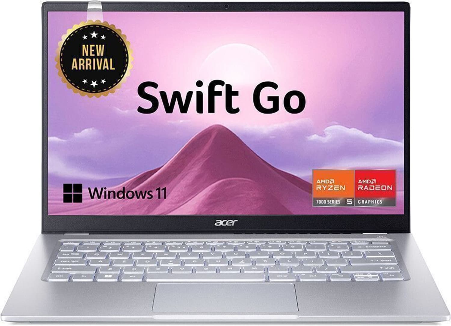Acer Swift Go 14 AMD Ryzen 5 Hexa Core 7430U - (16 GB/512 GB SSD/Windows 11 Pro) SFG14-41 Thin and Light Laptop