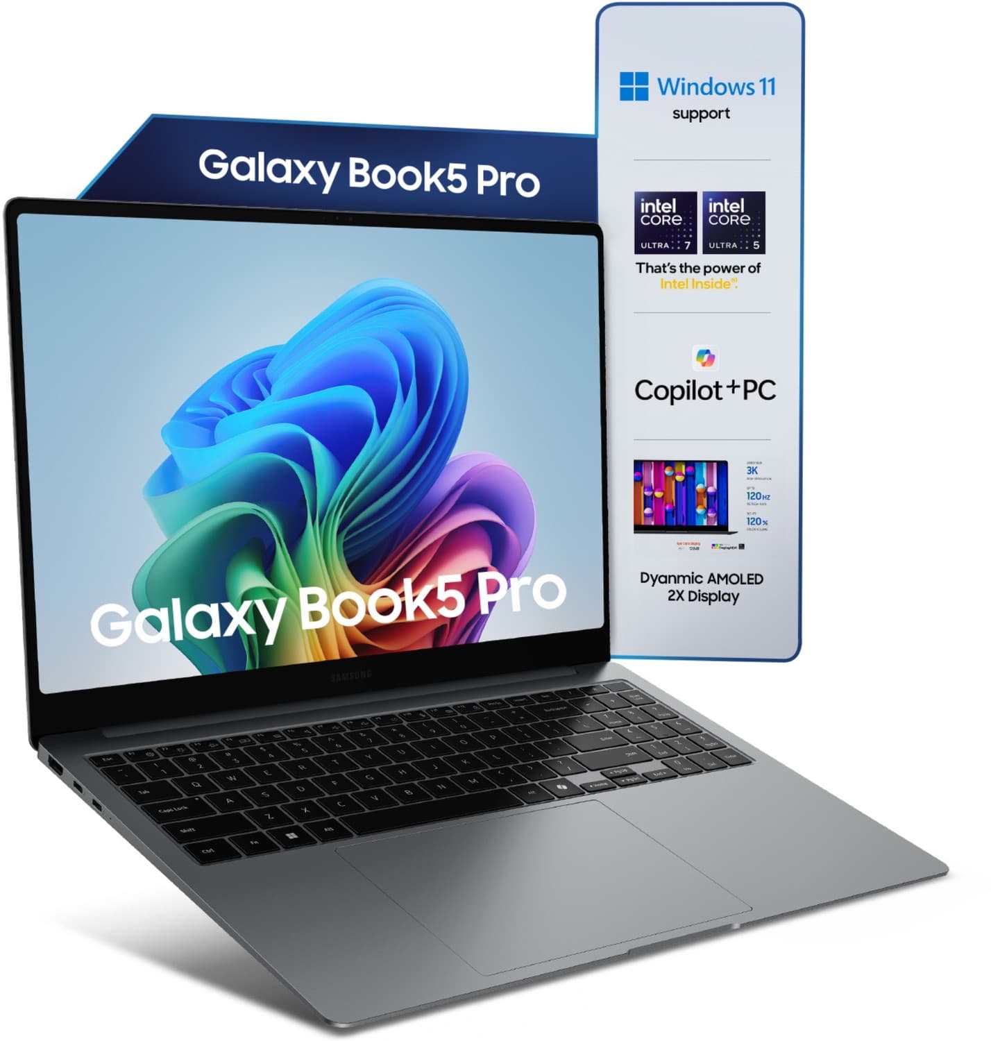 SAMSUNG Galaxy Book5 Pro AI PC Full Metal Chasis Intel Core Ultra 7 256V - (16 GB/512 GB SSD/Windows 11 Home) NP960XHA Thin and Light Laptop