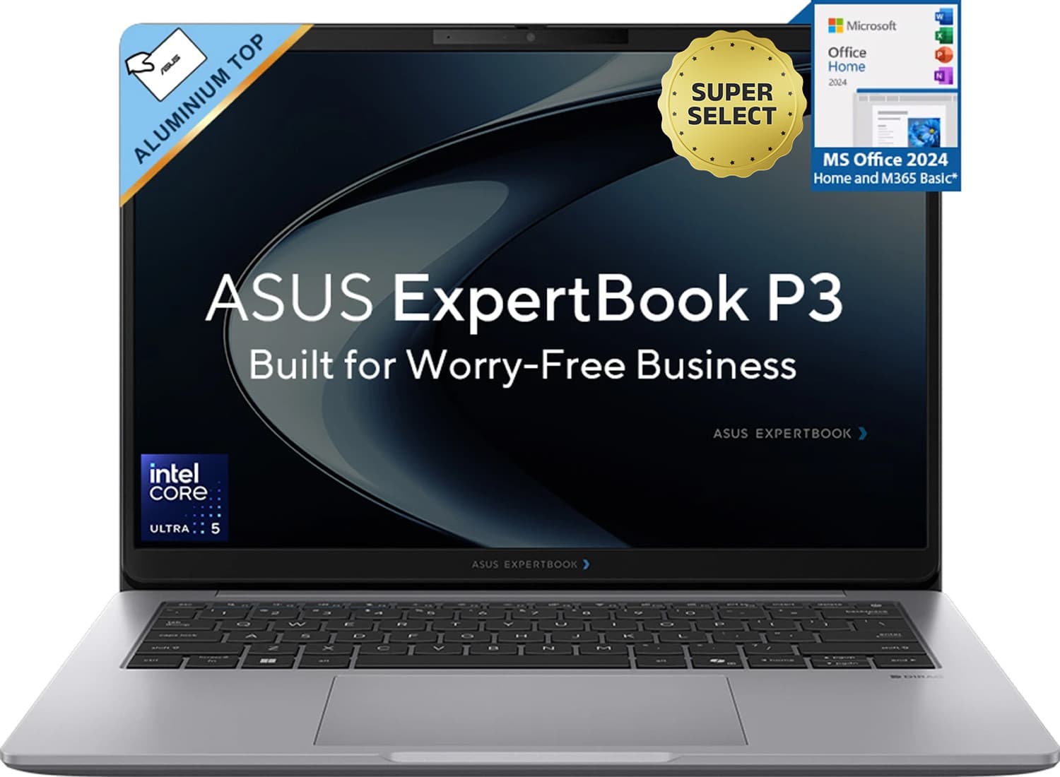 ASUS ExpertBook P3 Aluminium Top Next-Gen AI PC with 1 Yr ADP A Part Metal Intel Core Ultra 5 - (16 GB/1 TB SSD/Windows 11 Home) P3406CCA-LY0123WS Thi...