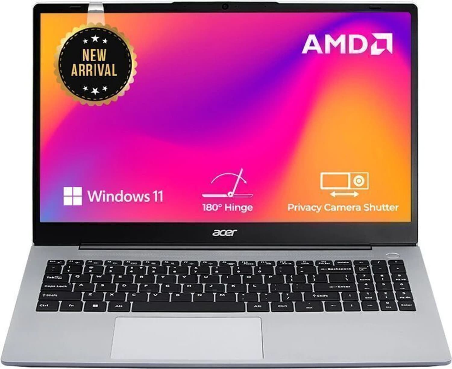 Acer Aspire 15 AMD Ryzen 5 Hexa Core - (8 GB/512 GB SSD/Windows 11 Home) UN.35MSI.00J Thin and Light Laptop (1 inch, Silver, 1 kg)