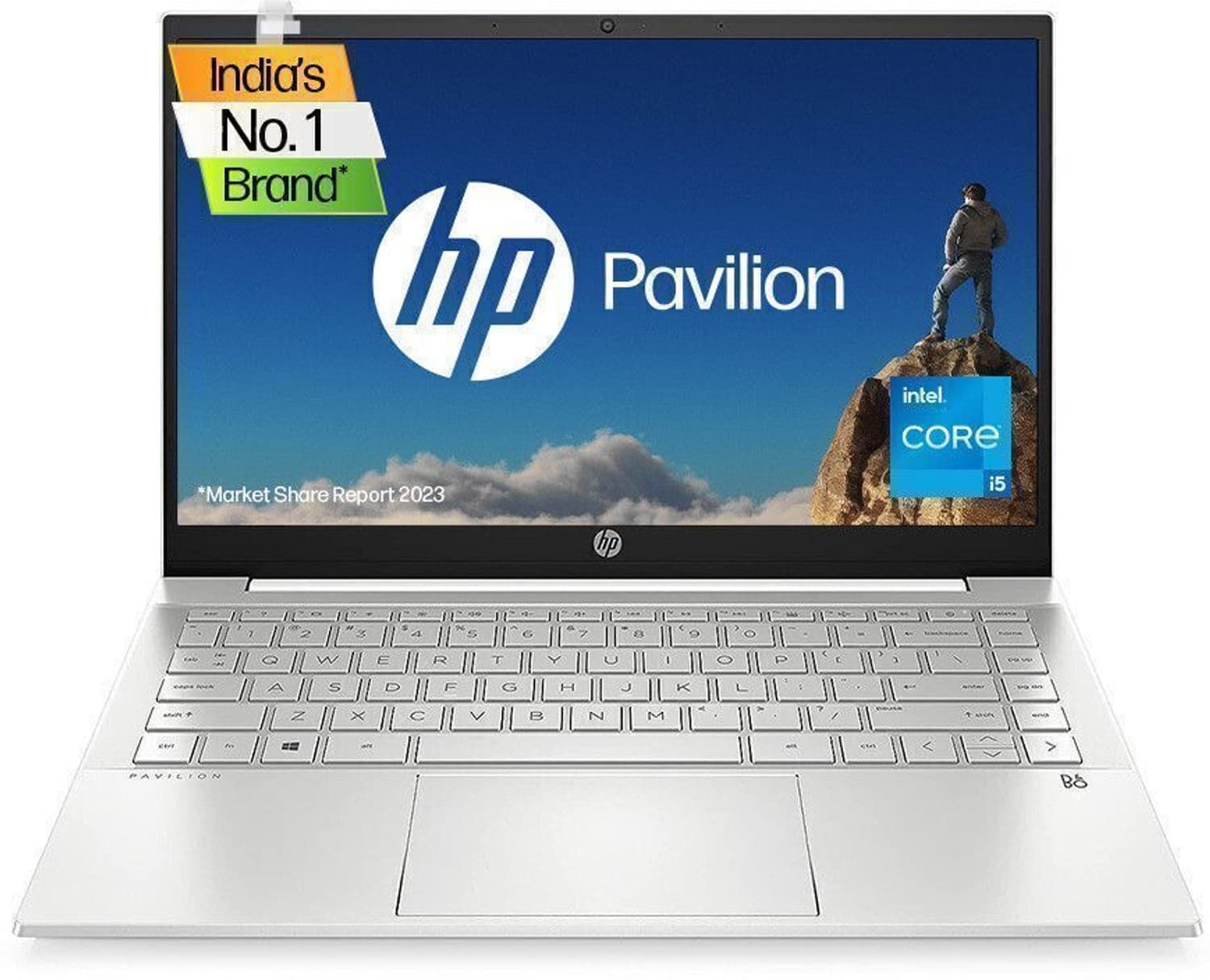 HP Pavilion Core i5 11th Gen - (8 GB/512 GB SSD/Windows 11 Home) 14-dv1000TU Thin and Light Laptop (14 inch, Natural Silver, 1.41 Kg, With MS Office)