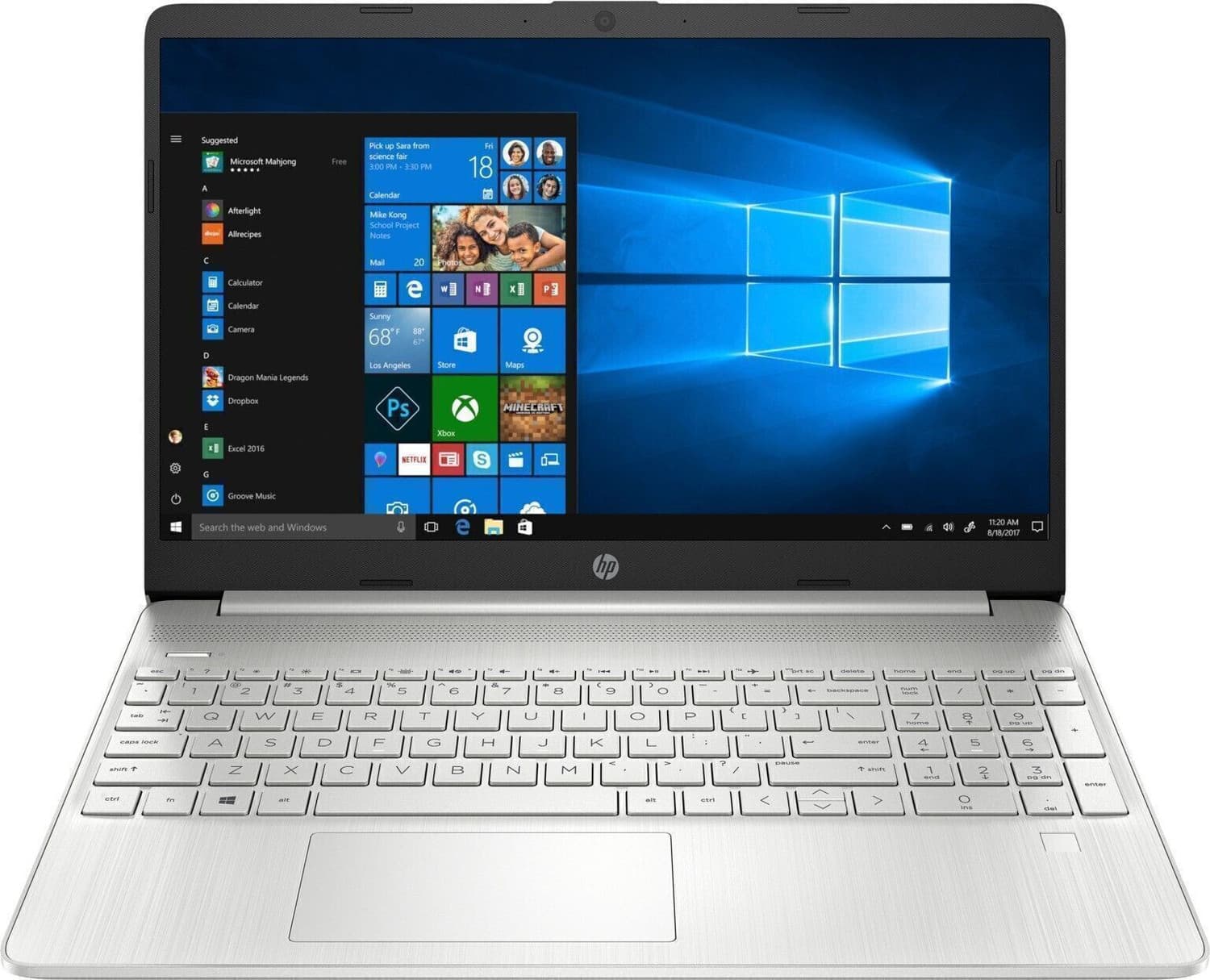 HP Core i3 11th Gen - (8 GB/512 GB SSD/Windows 10 Home) 15s-FR2006TU Thin and Light Laptop (15.6 inch, Natural Silver, 1.75 Kg, With MS Office)