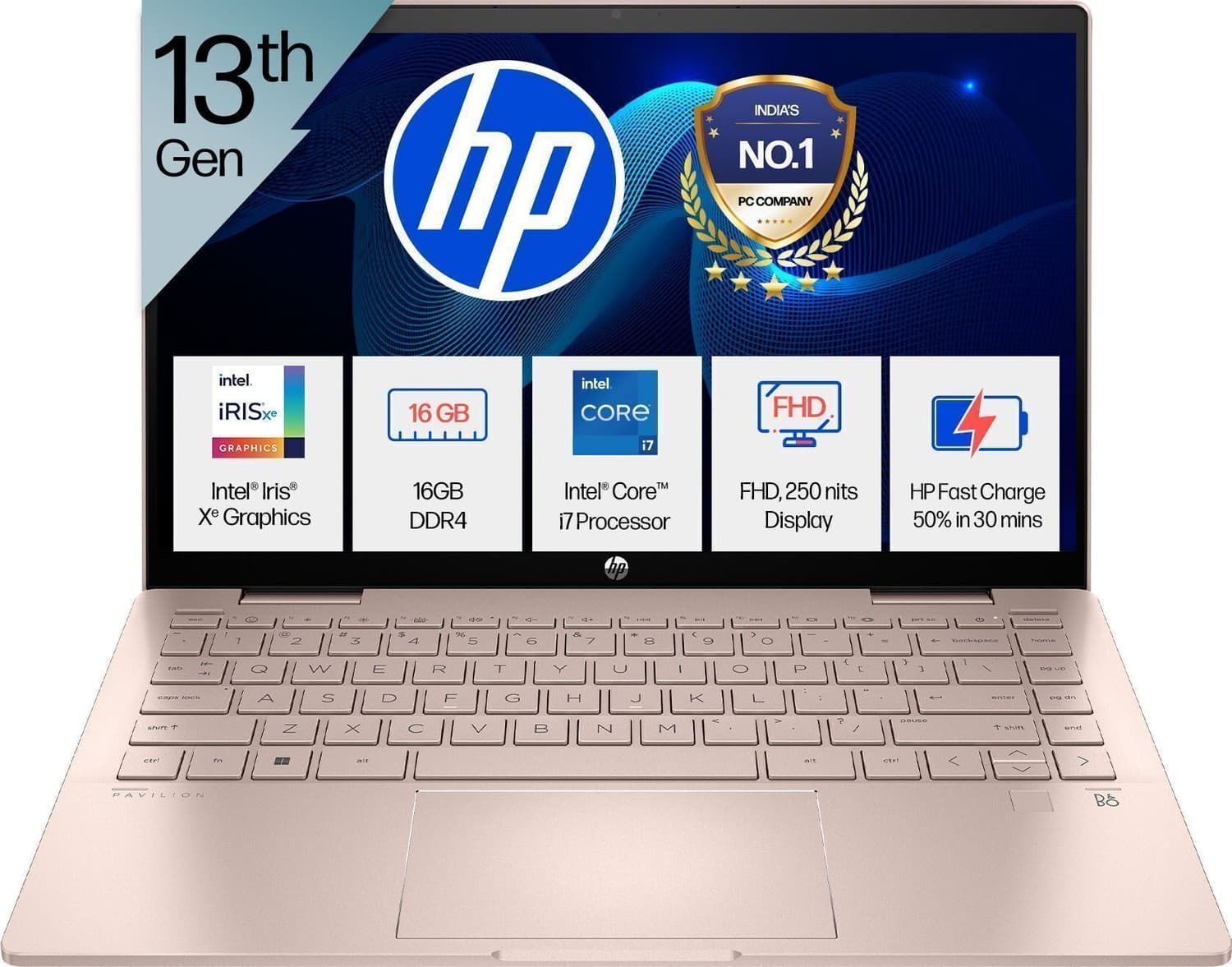 HP Pavilion 14 X360 MSO 2024 Intel Core i7 13th Gen 1355U - (16 GB/512 GB SSD/Windows 11 Home) 14-ek1152TU 2 in 1 Laptop