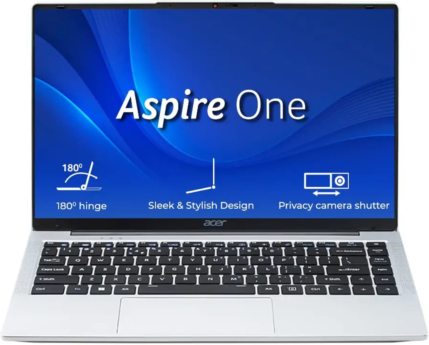Acer Aspire One Intel Celeron Dual Core N4500 - (12 GB/256 GB SSD/Windows 11 Home) A114-45 Thin and Light Laptop (14 Inch, Pure Silver, 1.50 Kg, With ...