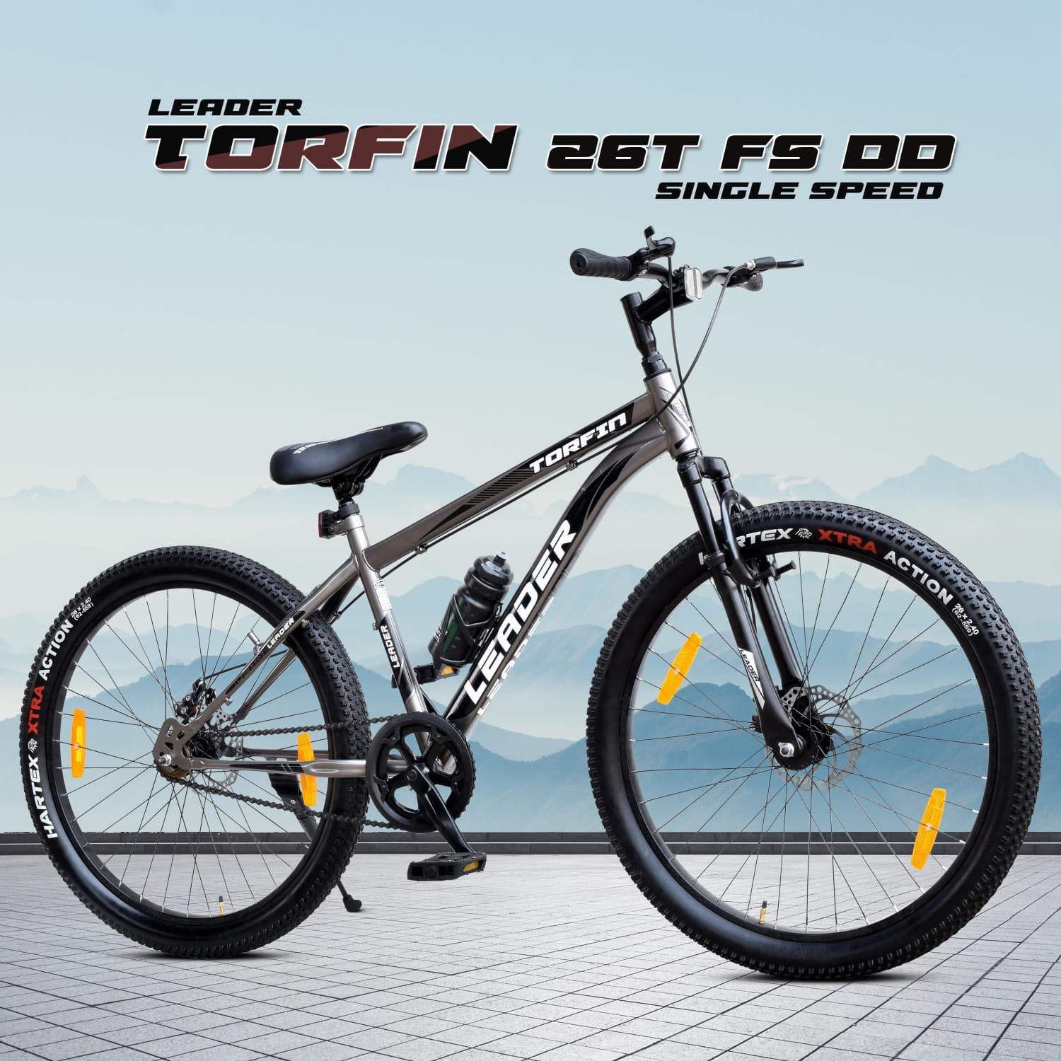 LEADER TORFIN 26T MTB Cycle with Dual Disc Brake & Front Suspension 26 T Mountain Cycle