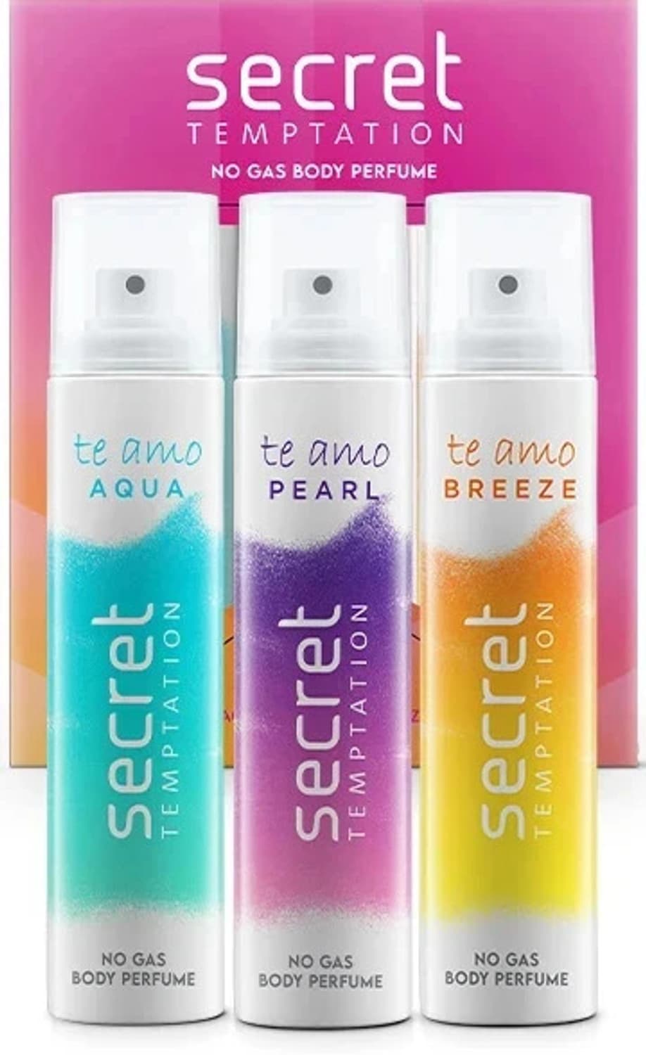 secret temptation Te Amo combo (120 ml x 3) Body Mist - For Women