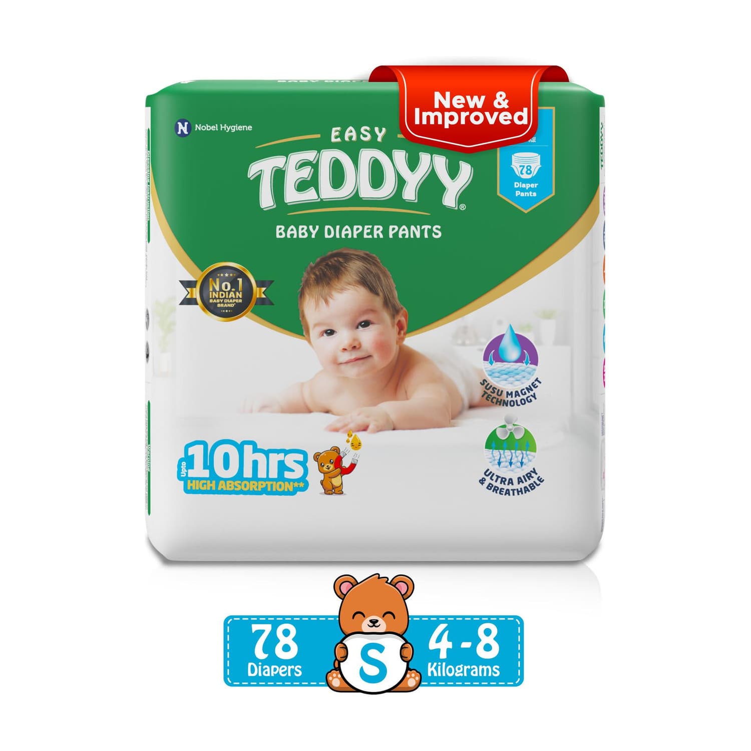 TEDDYY Baby Pant Diapers - S