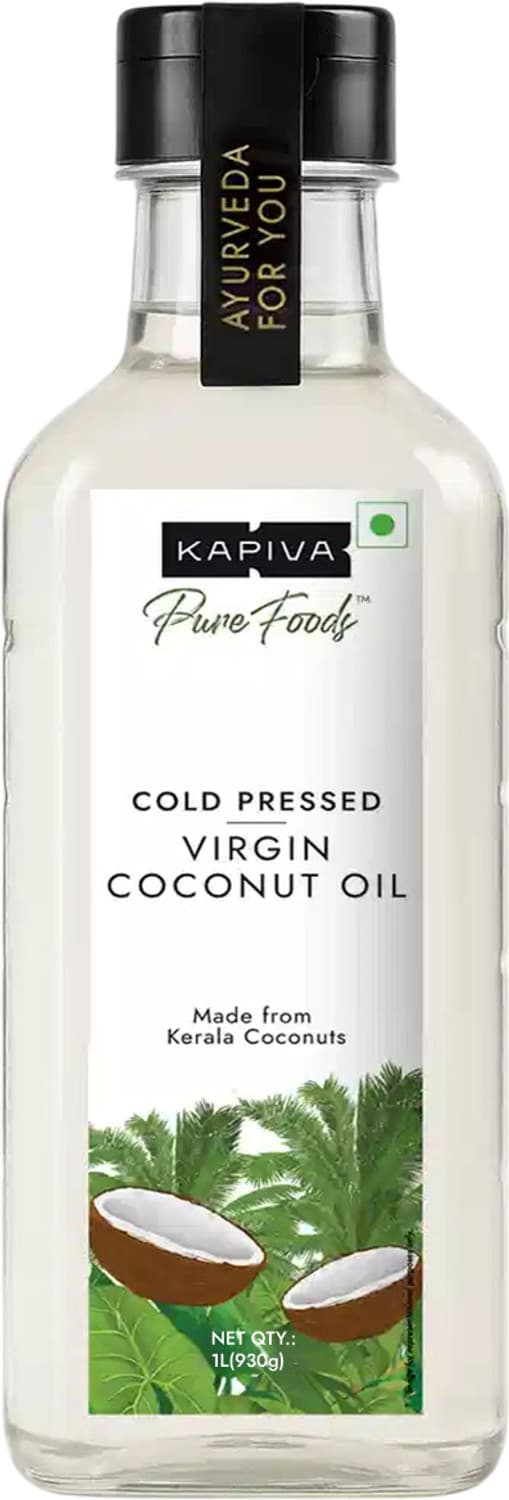 Virgin Cold-Pressed Coconut Oil 1ltr | 100% Pure, Unrefined, Organic & Edible Coconut Oil Plastic Bottle (1 L)