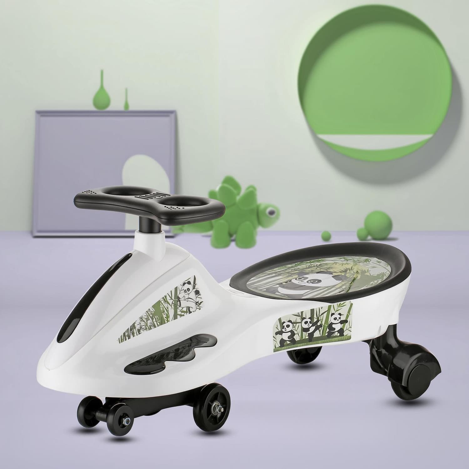 Miss & Chief Voyager-Panda Swing Car Rideon for kids, Magic car for Boys & Girls Rideons & Wagons Non Battery Operated Ride On