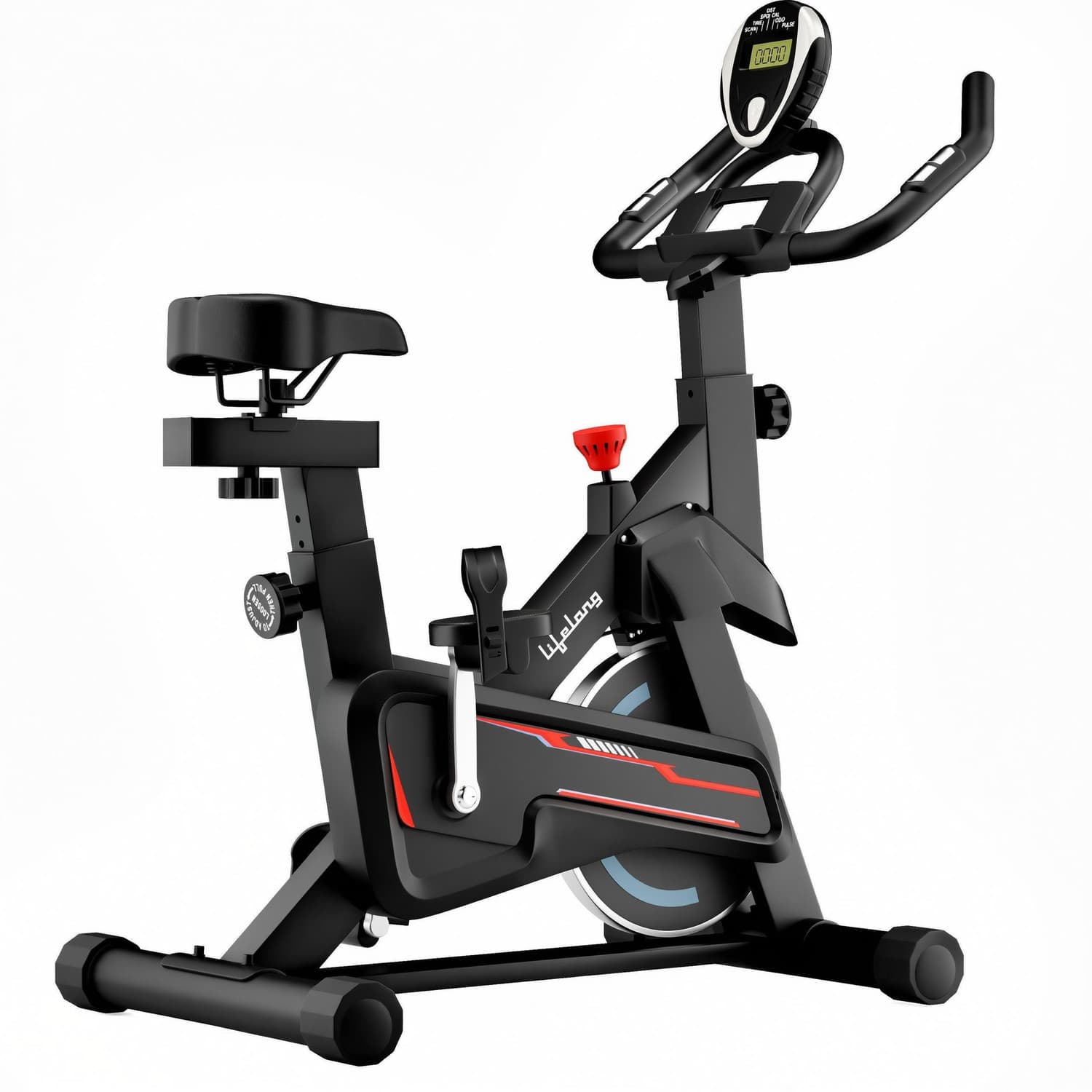 Lifelong Fit Pro Spin Fitness Bike with 7Kg Flywheel, Adjustable Resistance Spinner Exercise Bike