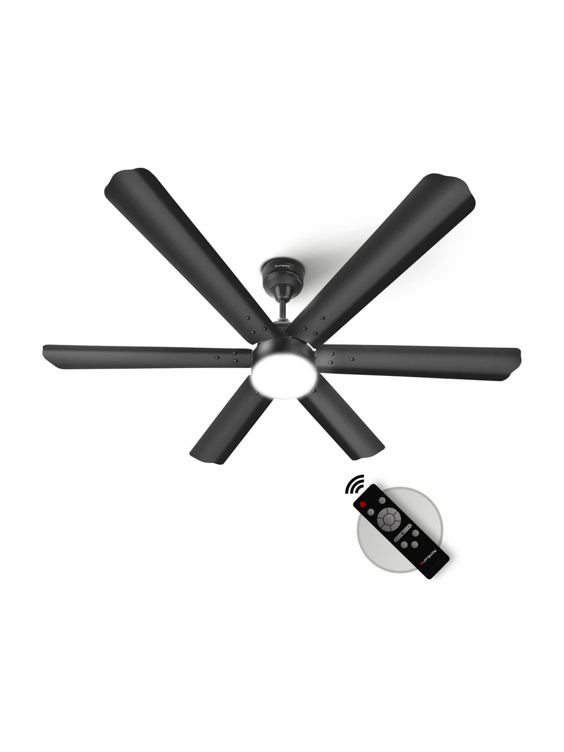 Longway Luminair with LED Light Ultra High Speed 5 Star 1200 mm 6 Blade Ceiling Fan