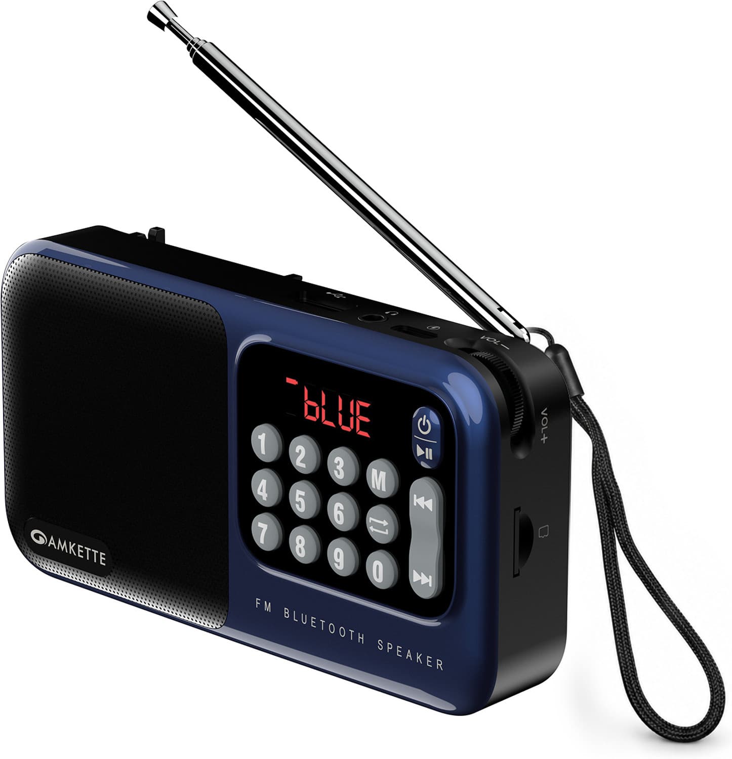 AMKETTE Pocket Mate Bluetooth Speaker with USB, SD Card and Headphone Jack FM Radio