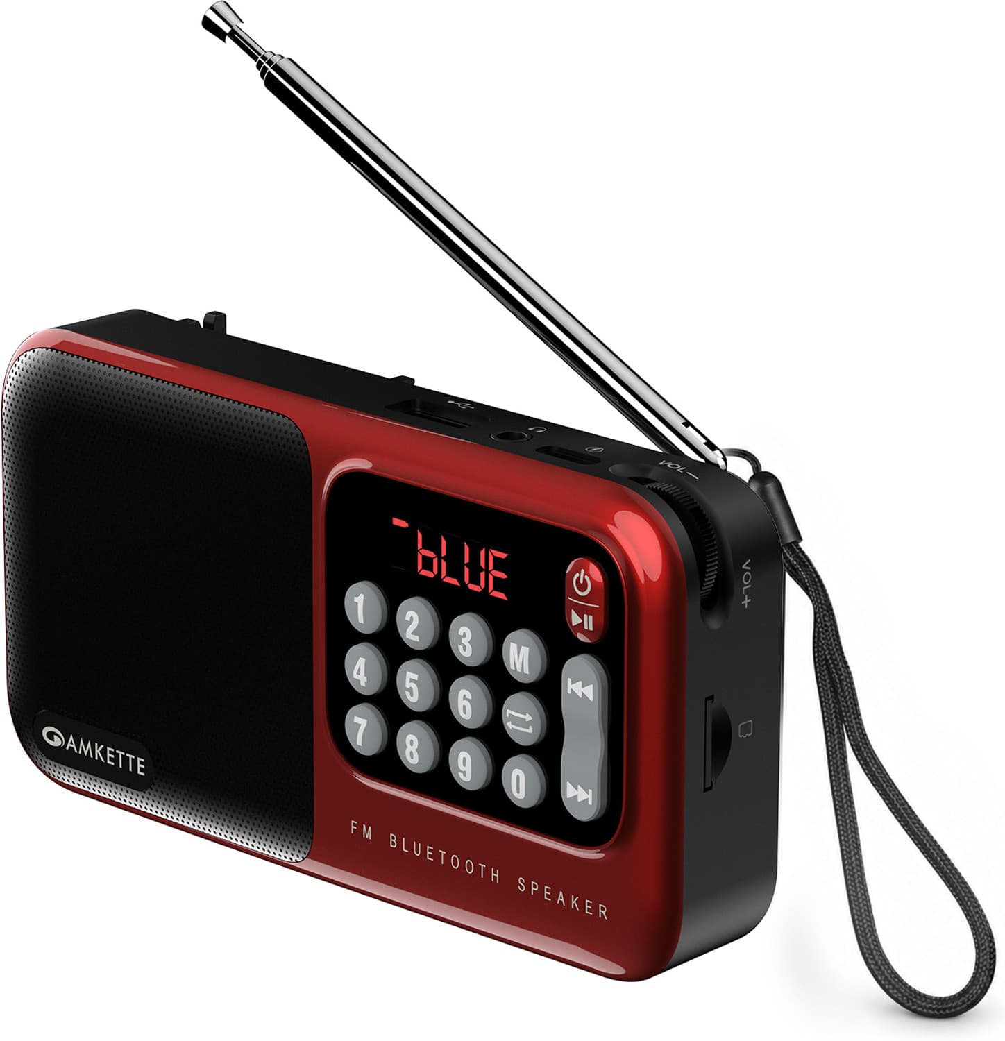 AMKETTE Pocket Mate Bluetooth Speaker with USB, SD Card and Headphone Jack FM Radio