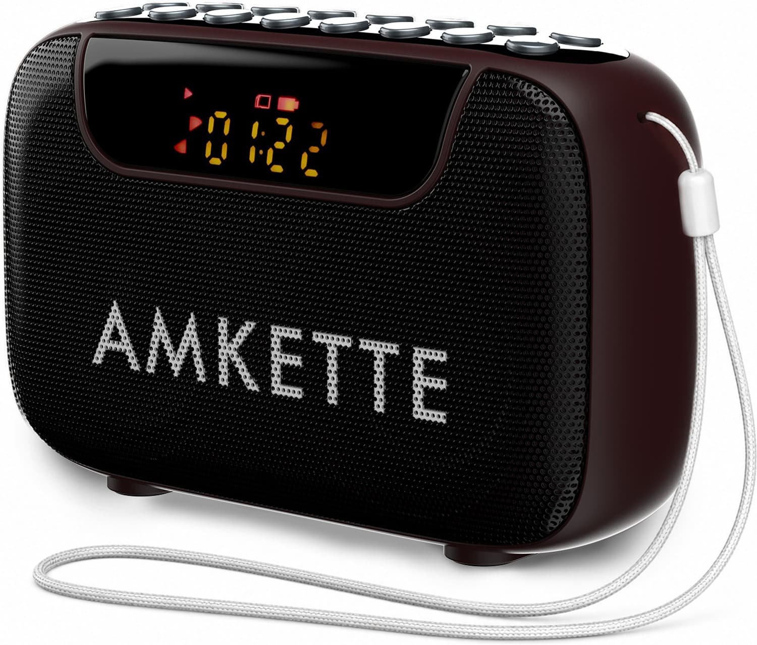 AMKETTE Pocket Blast Bluetooth Speaker with FM, Voice Recording, USB/SD Card and AUX FM Radio