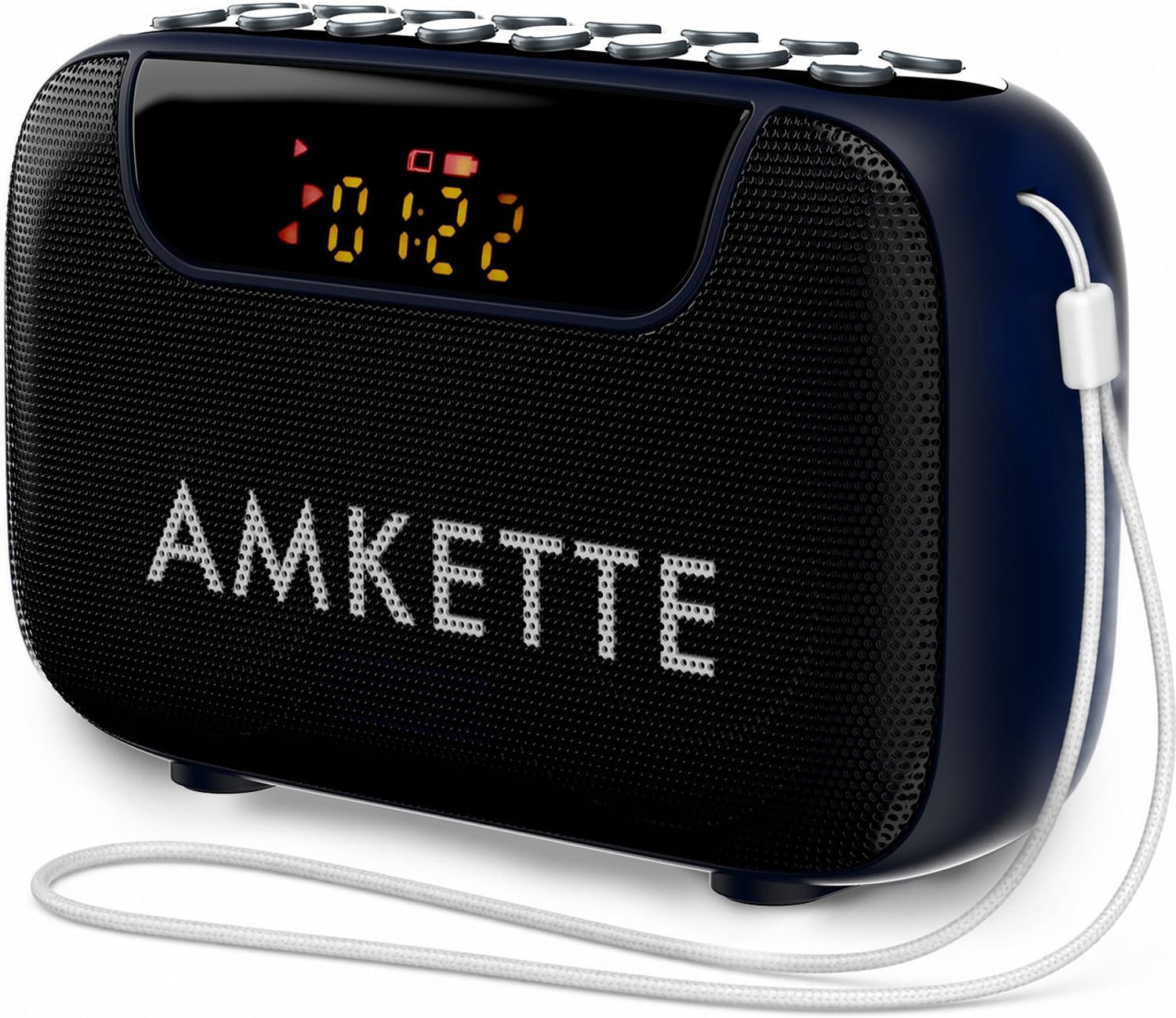 AMKETTE Pocket Blast Bluetooth Speaker with FM, Voice Recording, USB/SD Card and AUX FM Radio