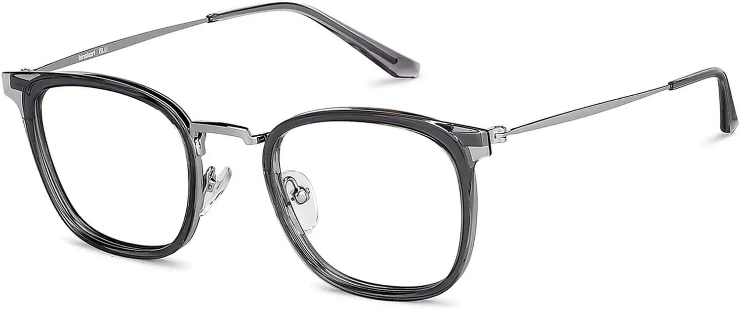 Full Rim Square Anti Glare & Blue Cut Computer Glass For Men & Women (49 mm)