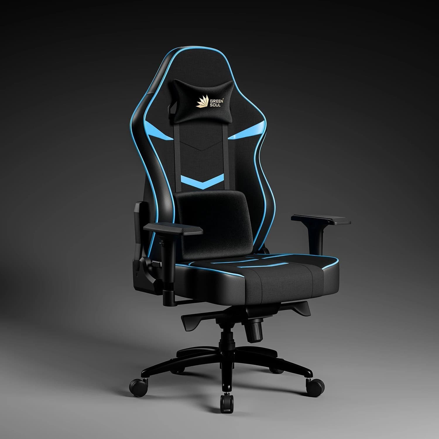 Green Soul Monster Ult. (T) Multi-Functional Ergonomic Chair|Gaming & WFH|Supreme Comfort Gaming Chair (Black, Blue)