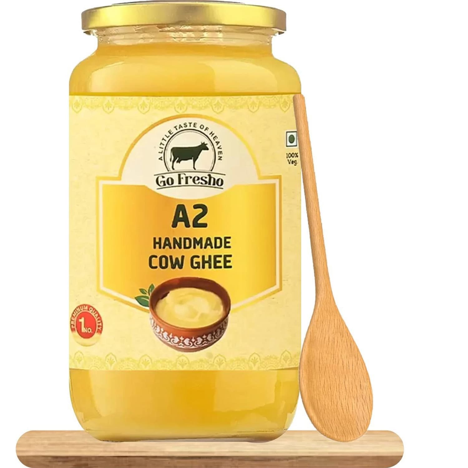 Go Fresho A2 Desi Cow | Method | Pure & Handmade | Ghee Glass Bottle